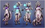 A Curious Pendant (Femboy Zebra MTF/TGTF) by theBlackRook/LavenderPandy