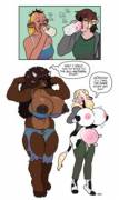 changing tastes (F/M Humans -> F Anthro Bison & Cow Girls; MTF/TGTF) by blackshirtboy