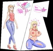 The Bimbo Fairy [F Bimbofication] - powermogri