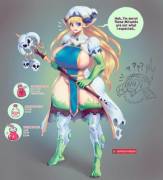 Goblin Slayer: Thicc Goblin Priestess [F Human -&gt; F Half-Goblin][Breast/Ass Expansion] - SuperSatanSon