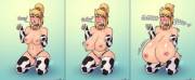 Moo Moo Samus [F Human -&gt; F Cow Girl/Hucow; Breast Expansion] by PressurizedPleasure