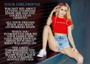 She is letting everyone know