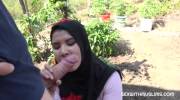 Sex with Muslim Hijab Mom outdoor