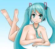 Hatsune Miku chill feet pose (Osjey)