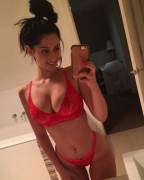 Hazel Hall Trying On Lingerie