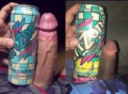 Did a comparison with Arizona cans for scale. The other guy seems more filling.