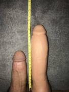 Me vs Stryker dildo.