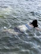 Only semi natural while going for a swim, does it count ?