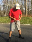 Taking a leak on the street