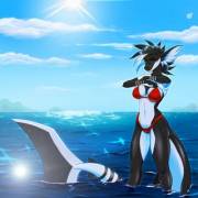 Taking a dip. (F) Artist Loukami