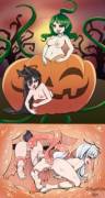 Pumpkin Dinner[F/FF][Willing][Tentacles]
