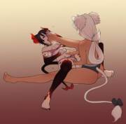 A snack befitting for a Lioness[F/F][Pre-vore][Internal]