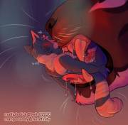 Commission of my fursona being toyed with (multipledick)