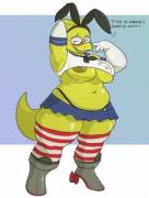 Alphys cosplaying Shimakaze (Artbyyellowdog)
