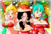 Merry christmas from Bulma, Videl, and Erasa!