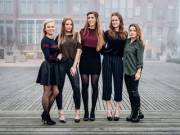 5 Girls on a boardwalk