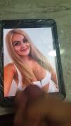 Big Tit Blonde Gets a Load!