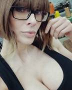 Live from her sewing room. (from her twitter)