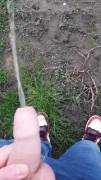 Peeing outdoors feels so good ! (m)