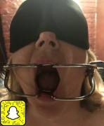 Eyes covered, mouth opened