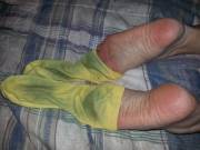 My Petite Feet In A Pair Of My Yellow Ankle Socks!!! I Need A Pedicure!