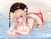 Sexy Junko at the beach
