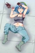 [Masturbation] after Hard Work[Nitori Kawashiro]