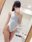 Cute girl swimsuit selfie