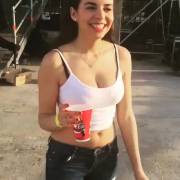 In the classic white crop top