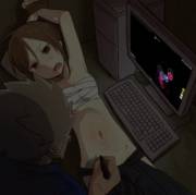 Tablet-chan getting scratched