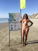 On the Beach, by the map