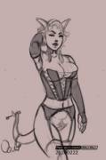 Corset and garter belt (AdultArtMarmar)