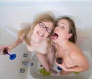 Wine, bananas, and a big ass tongue. I wanna party with them!