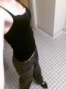 At work in my brown scrub uniform. I might be spoiling you all..