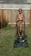 Mowing the yard