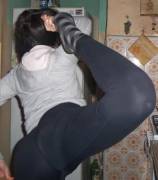 I bet her she couldn't do it...