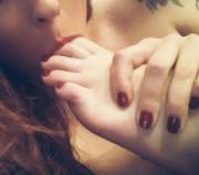 As requested - I fucking love sucking my toes <3
