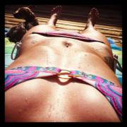 Wet, with puppy, on deck