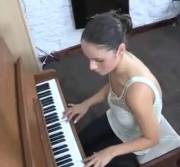 Playing the piano