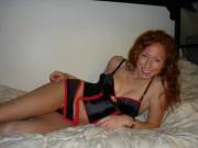 Playful redhead