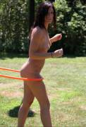 Hula hoopin'.