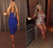 Recent regain showing in that pink dress