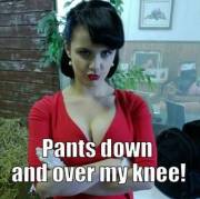Pants down
