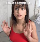 I have a boyfriend, but fine, one peek.