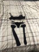 Finally added some stockings to his outfit...can’t wait for him to come upstairs to get dressed and realise that he’s gonna spend the day dressed as my personal sissy slut!