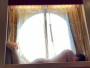 Spilled Her drink so slept here last night