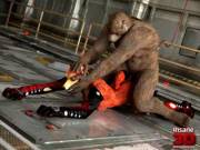 SciFi rough 3D yiff. Bear and Fox [MF]