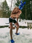 Puppy tailed, hooded, and caged