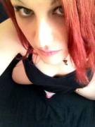 Grabbing my boob and looking sultry