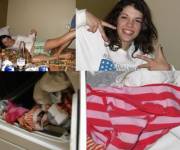 Did her laundry after the party